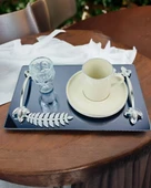Elegance Söz Kahve Tepsisi  gümüş - 1