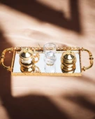 Affection Gold Nişan Kahve Tepsisi  BRONZ - 1