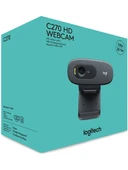 Logitech C270 HD 720p Mikrofonlu Web Kamerası - Siyah - 7