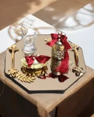 Affinity  Gold Söz Nişan Kahve Tepsisi  Kırmızı - 1