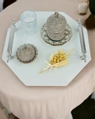 Unity Söz Damat Kahve Tepsisi  krem - 1