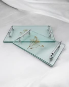 Marina Dekoratif Söz Nişan Tepsisi  gümüş - 1