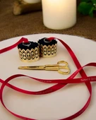 Armonia Gold Kadife Yükselti ve Söz Makası Seti  krem - 1