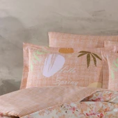 Hobby Çift Kişilik Poplin Nevresim Lily Somon thumbnail 2