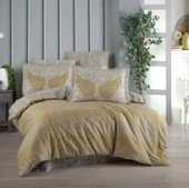 Hobby Çift Kişilik Saten Nevresim Lydia Gold - 1