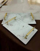 Umber Dekoratif Söz Nişan Tepsisi  gold - 1