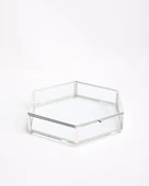 Aria Dekoratif Cam Kutu  gümüş - 1