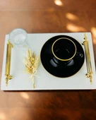 Promise Söz Nişan Kahve Tepsisi  SİYAH - 1