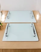 Skylar Dekoratif Söz Nişan Tepsisi   gümüş - 2