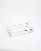 Amara Dekoratif Cam Kutu 25x14x7 gümüş - 2