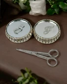 Symbiosis Gümüş Aynalı Yükselti ve Söz Makası Seti  BEYAZ-GÜMÜŞ - 1