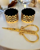 Essenza Gold Kadife Yükselti ve Söz Makası   krem - 1