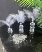 Cascade Dekoratif Gümüş Tüylük ve Üzüm GRİ - 1