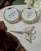 Symbiosis Gümüş Aynalı Yükselti ve Söz Makası Seti Siyah - 1