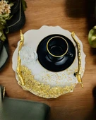 Wistful Söz Nişan Kahve Tepsisi  Beyaz - 1