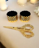 Essenza Gold Kadife Yükselti ve Söz Makası Siyah - 1