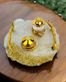 Wistful Söz Nişan Kahve Tepsisi  gold - 1