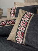 Cotton Box Folk Art Çift Kişilik Nevresim Takımı Yamka Bej thumbnail 2