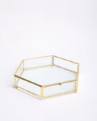 Aria Dekoratif Cam Kutu  gold - 1