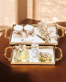 Affection Dantelli Gold Söz Nişan Tepsi Seti  gold - 1