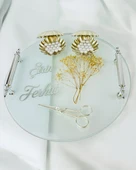 Radiant Söz Tepsisi ve Nişan Tepsisi Seti BRONZ - 3