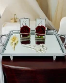 Passion Gümüş Şık Söz Tepsisi ve Nişan Tepsisi  Siyah - 2