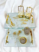 Radiant Şeffaf Söz Nişan Tepsisi Beyaz - 1