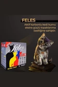 FELES TOZSUZ KEDİ KUMU 8 LT (DOĞAL, AKTİF KARBONLU - 1