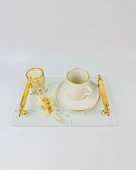 Fidelity Şeffaf Desenli Söz Tepsisi BRONZ - 3