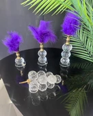 Elysia Dekoratif Gold Tüylük ve Üzüm Mor - 1