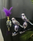 Meadow Gold Dekoratif Kuş ve Tüylük Seti Mor - 1