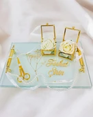 Radiant Şeffaf Söz Nişan Tepsisi Beyaz - 2