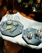 Fusion Gümüş Söz Tepsisi  krem - 1