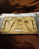 Cherish Gold Aynalı Nişan Tepsisi ve Söz Tepsisi mavi - 2