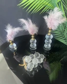 Elysia Dekoratif Gold Tüylük ve Üzüm   Pembe - 1