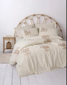 Cotton Box Cotton Keten Çift Kişilik Nevresim Takımı Kaneli - 1