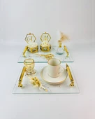 Fidelity Şeffaf Desenli Söz Tepsisi BRONZ - 1