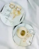 Radiant Söz Tepsisi ve Nişan Tepsisi Seti BRONZ - 2