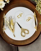 Commitment Gold Polyester Nişan Tepsisi Kırmızı - 3