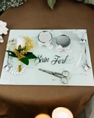 Loyalty Beyaz Desenli Gümüş Nişan Tepsisi  BEYAZ-GÜMÜŞ - 2