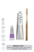 OHLALA Whitening mint 75 ml + Violet Mint 15 ml + Bambu Diş Fırçası Breeze Set - 1