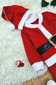 Erkek Çocuk Noel Baba Yılbaşı Kostümü Şapkalı Kemerli Bebek Kostümü thumbnail 4