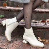 Tonti Bej Cilt Topuklu Bot thumbnail 4