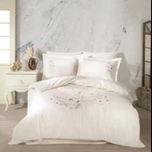Hobby Çift Kişilik Poplin Premium Nakışlı Nevresim Emilia Krem - 1