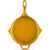 HOSSEVEN HS Y GTV 28 YUVARLAK GRİLL TAVA/KAPAK 28CM ÇİFT KULP SARI - 5