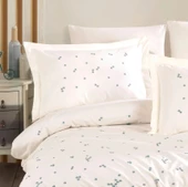 Hobby Çift Kişilik Poplin Premium Nakışlı Nevresim Spring Krem thumbnail 2