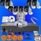 KAMERA SETİ GOLDCAM GECE GÖRÜŞ ÖZELLİKLİIP66 KASA SU GEÇİRMEZ DIŞ MEKANA UYGUN 5MP FULL HD-2.8 GENİŞ AÇI - 1