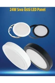 Atlantis 24w Sıva Üstü Panel Led Beyaz Yuvarlak Çap 23 cm Soğutuculu 1920 lm 220v Siyah - 3