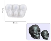 EPOKSİ REÇİNE SİLİKON KALIP İTHAL GÖZLÜKLÜ KURU KAFA BİLEKLİK OBJE SİLİKON KALIP HB3021-0044 - 1
