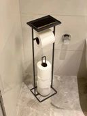 The Mia Tepsili Tuvalet Kağıdı Stand Siyah 54x15x12 cm - 2